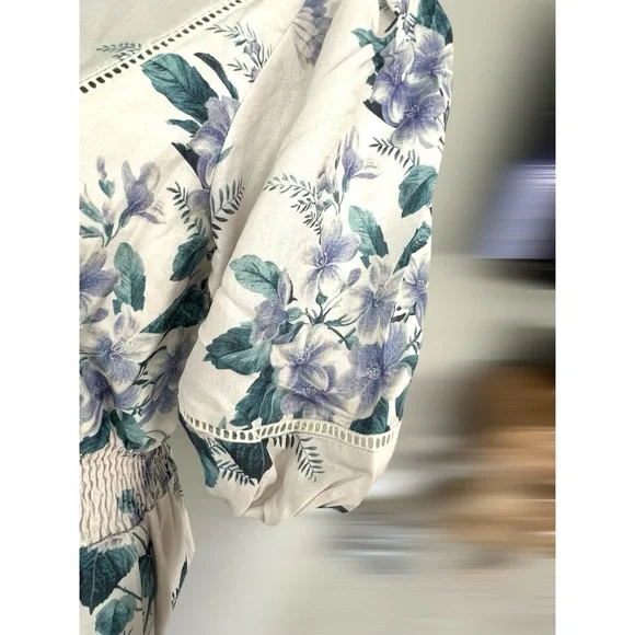 Beautiful floral print detailed midi dress S M L - Picture 7 of 8